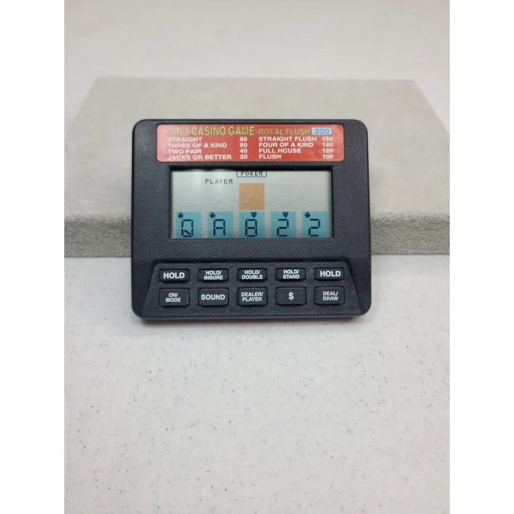 Spectra Casino 3 in 1 Handheld Game Works Tested With New Batteries Model LCG-15